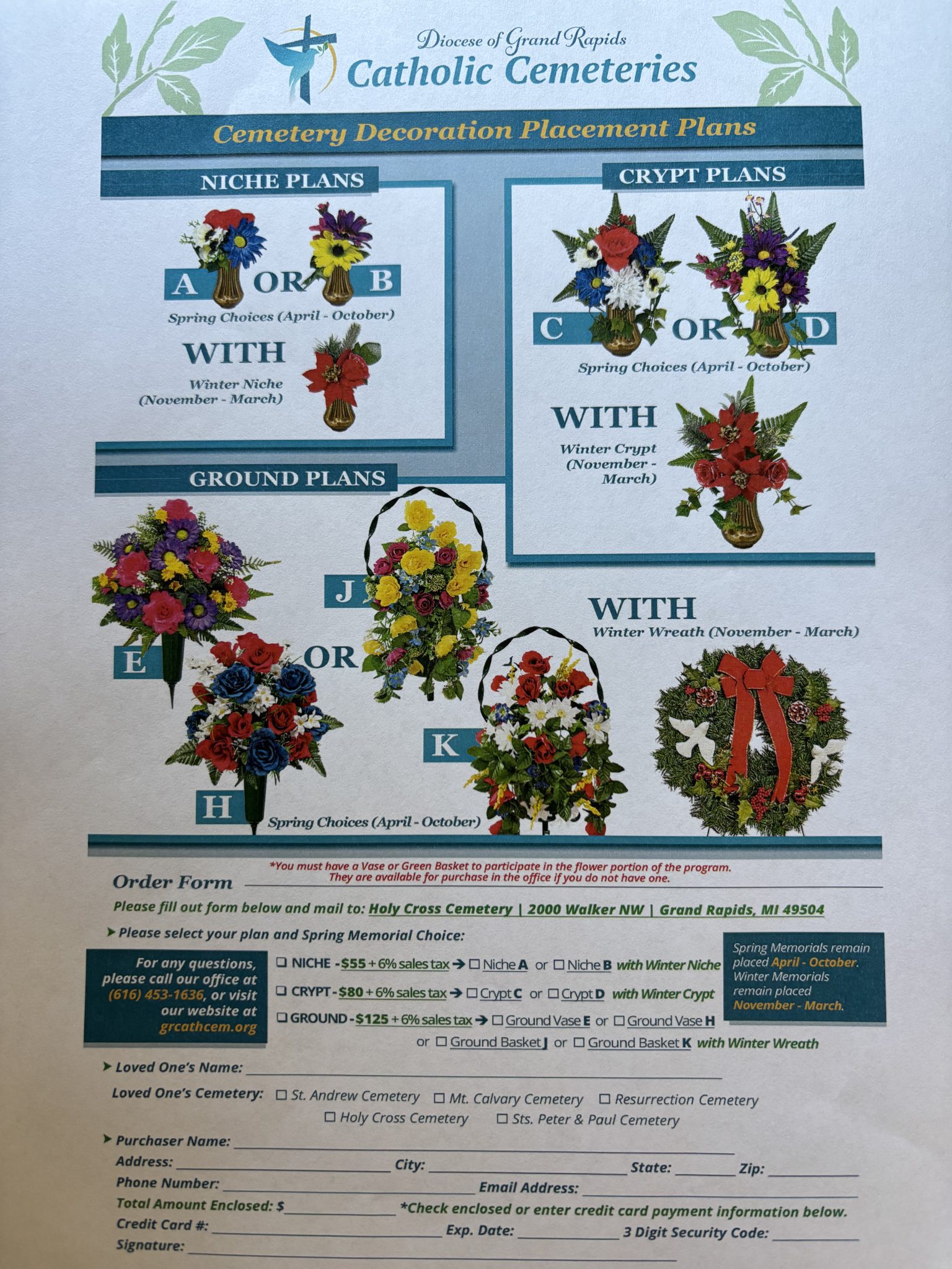 Flower Program – Catholic Cemeteries